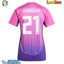 Germany Ilkay Gundogan #21 Replica Away Shirt Ladies Euro 2024 Short Sleeve